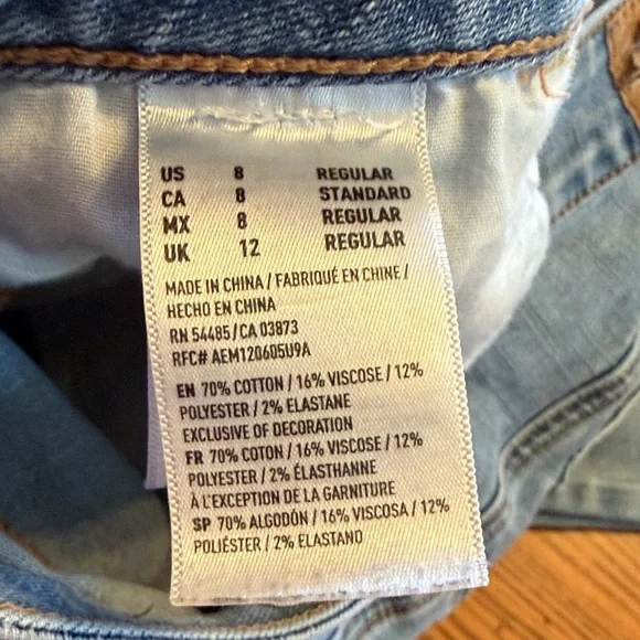 American Eagle Outfitters Light Blue Skinny Jeans - Picture 3 of 4